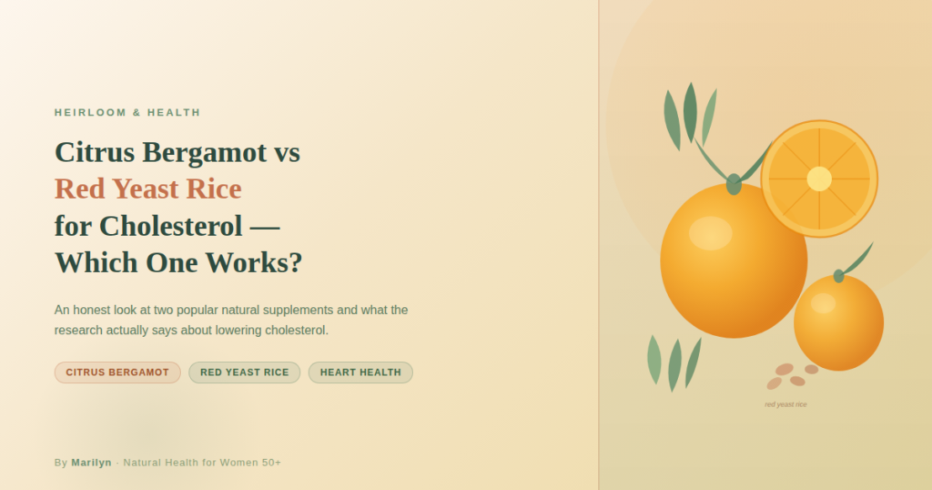 Citrus bergamot vs red yeast rice for cholesterol